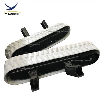 Rubber chassis steel tracked undercarriage for crawler system excavator drilling rig crane machine with slewing bearing